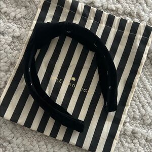 lele sadoughi black velvet knot head headband